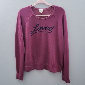 Sundry Loved Raspberry Sweatshirt